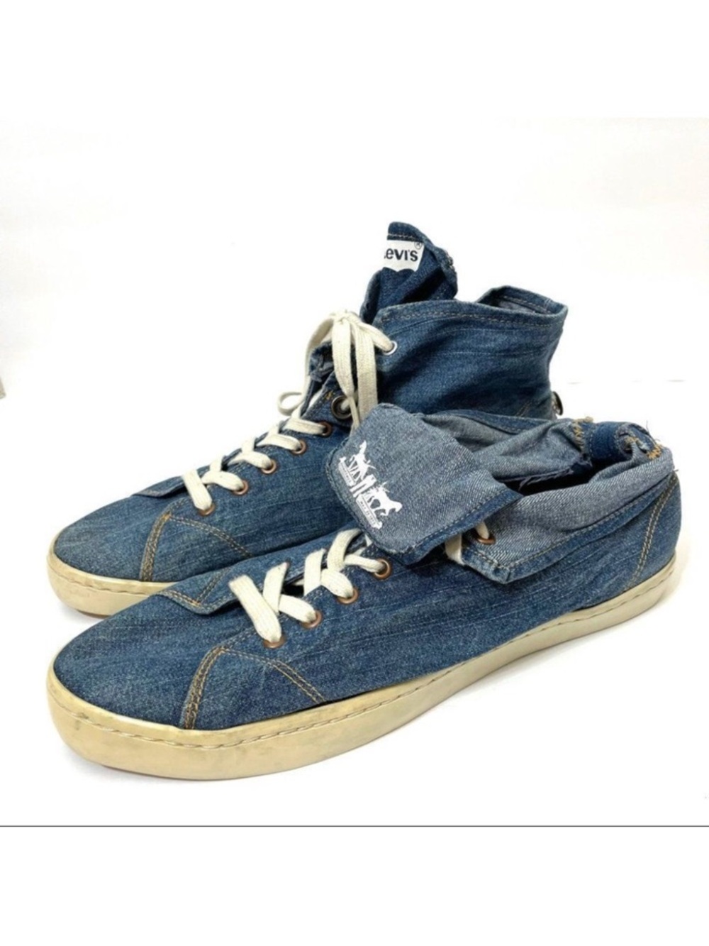 Levi’s Men’s Convertible Denim High Top Sneakers